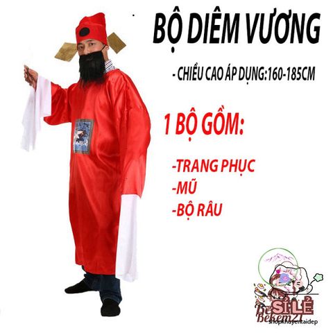 Set Trang Phục Pháp Sư & Diêm Vương Huyền Bí - Áo Dài, Nón và Phụ Kiện Cosplay Thời Trang cho Người Lớn
