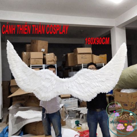 Bộ Cánh Thiên Thần Trắng và Cánh Ác Quỷ Đen Cosplay 160x90CM - Phụ Kiện Hóa Trang Lễ Hội Độc Đáo cho Tiệc Halloween và Sự Kiện Sáng Tạo