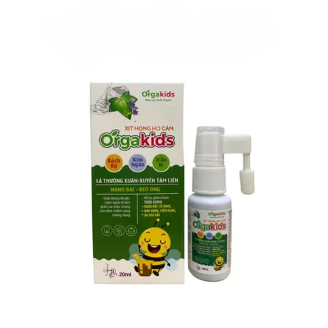 Xịt Họng Ho Cảm Cao Cấp Orgakids 20ml - Giảm Đau Họng, Ho Kéo Dài, Hỗ Trợ Kháng Khuẩn Từ Thiên Nhiên, Phù Hợp Cho Trẻ Em Và Người Lớn