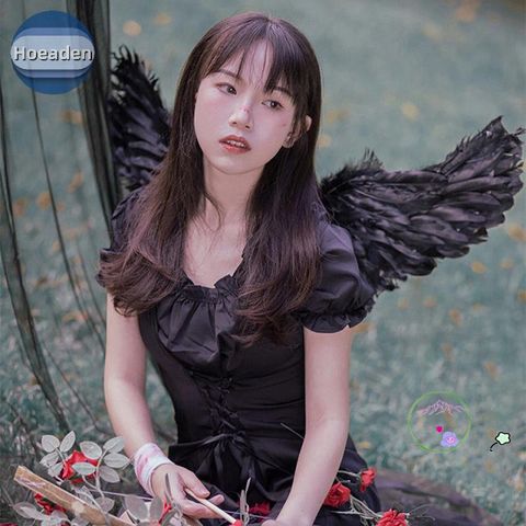 Cánh Thiên Thần Đen Trắng Cosplay - Trang Phục Hóa Trang Cho Trẻ Em & Người Lớn - Quà Tặng Sinh Nhật 60x35cm/80x40cm
