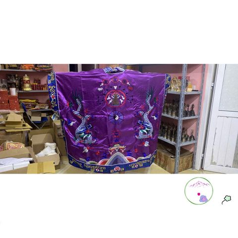 Áo Choàng Đạo Sĩ Bát Quái - Lụa Thêu Tinh Tế, Họa Tiết Tâm Linh, Cosplay Đạo Giáo, Màu Sắc Vũ Trụ Đen Đỏ Xanh Vàng Trắng