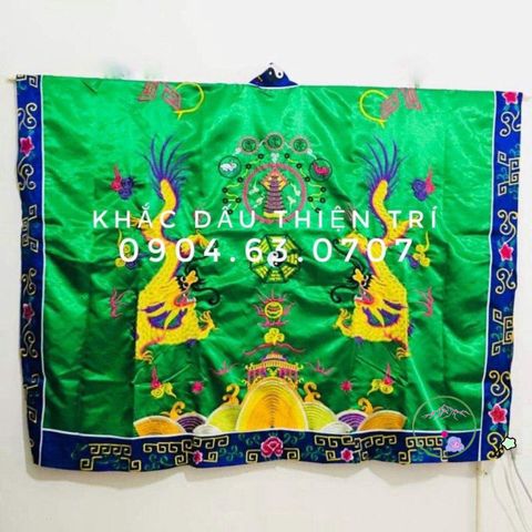 Áo Choàng Đạo Sĩ Bát Quái - Lụa Thêu Tinh Tế, Họa Tiết Tâm Linh, Cosplay Đạo Giáo, Màu Sắc Vũ Trụ Đen Đỏ Xanh Vàng Trắng