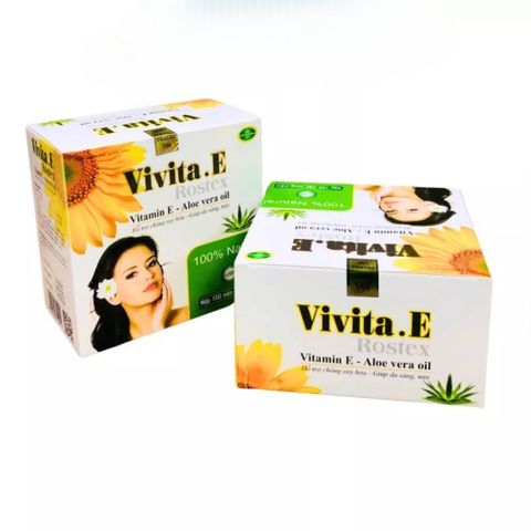 Viên Uống Đẹp Da Vivita.E Rostex - Bổ Sung Vitamin E, Omega 3 & Tinh Dầu Nha Đam Giúp Da Mịn Màng, Ngăn Ngừa Lão Hóa - Hộp 30 Viên