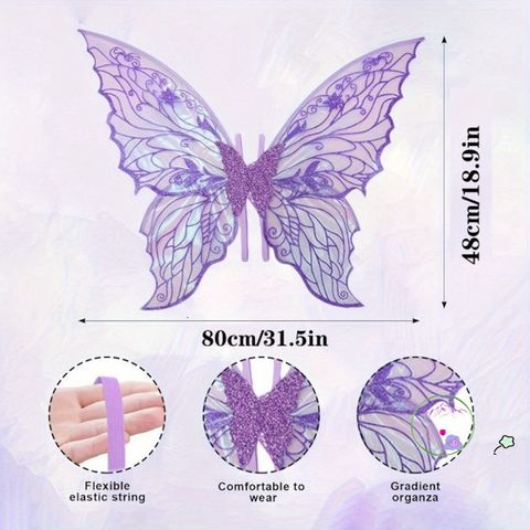 Cánh Thiên Thần Lấp Lánh WAY2TOP - Trang Phục Cosplay Công Chúa Dễ Thương Cho Bé Gái, Chất Liệu Organza Cao Cấp, Nhiều Màu Sắc