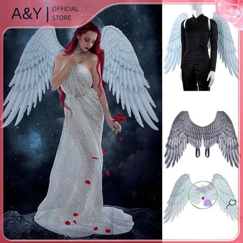 Cánh Thiên Thần Ma Quái Halloween - Đạo Cụ Cosplay cho Người Lớn và Trẻ Em, Thú Vị và Tiện Lợi cho Lễ Hội
