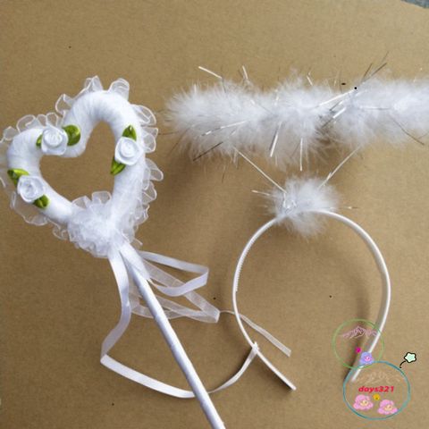 Bộ Phụ Kiện Hoá Trang Thiên Thần - Cánh Thiên Thần, Đồ Cài Tóc và Gậy Thiên Thần - Đặc Biệt Cho Tiệc Tùng và Chụp Ảnh