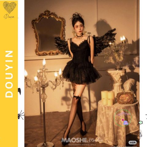Cánh Đen Thiên Thần - Phụ Kiện Hóa Trang Halloween và Cosplay Công Chúa cho Trung Thu, Giáng Sinh, Thời Trang Nữ