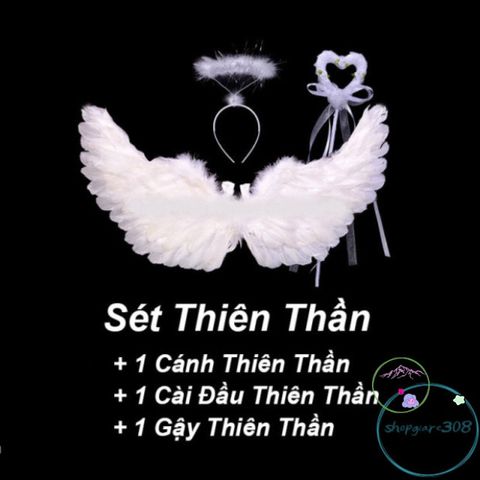 Cánh Thiên Thần Hóa Trang Cho Bé - Phụ Kiện Lễ Hội Halloween & Giáng Sinh, Nhiều Kích Thước, Cánh Vũ Đẹp & An Toàn