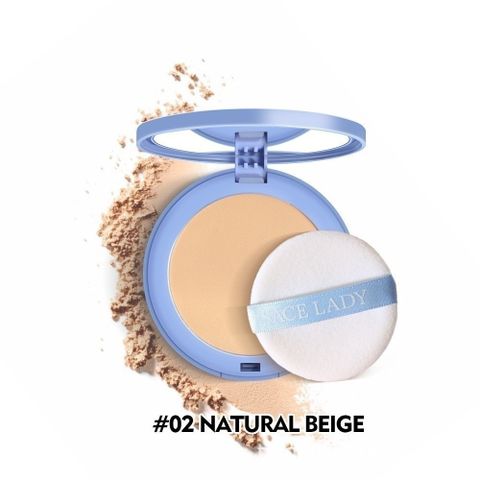 Phấn Phủ SACE LADY Tone 02 Natural Beige - Phấn Kiềm Dầu, Che Phủ Hiệu Quả, Kháng Nước - 10g Mỹ Phẩm Trang Điểm Tự Nhiên