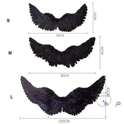 Cánh Thiên Thần Đen - Phụ Kiện Cosplay và Đạo Cụ Khiêu Vũ DIY, Lông Vũ Sang Trọng Cho Halloween và Trang Trí Nội Thất