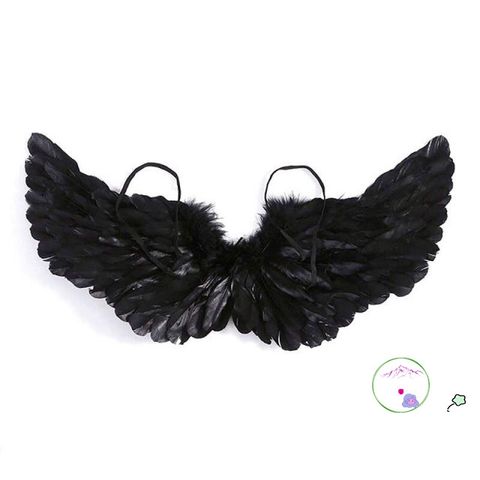 Cánh Đen Cosplay Bé Gái - Hóa Thành Thiên Thần hoặc Ác Quỷ Maleficent - Phụ Kiện Halloween Handmade ấn Tượng