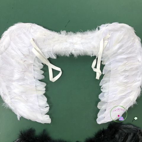 Set Cánh Thiên Thần Và Ác Quỷ Lông Vũ 60x40cm - Trang Phục Halloween Cosplay Cho Trẻ Em - Hàng Thiên Nhiên Thân Thiện Với Môi Trường