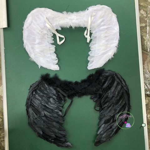 Set Cánh Thiên Thần Và Ác Quỷ Lông Vũ 60x40cm - Trang Phục Halloween Cosplay Cho Trẻ Em - Hàng Thiên Nhiên Thân Thiện Với Môi Trường