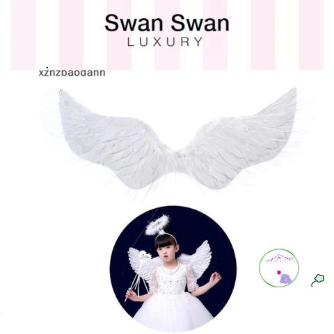 Cánh Thiên Thần Trắng Cho Bé - Lông Vũ Mềm Mại Dành Cho Tiệc Halloween, Trang Phục Hóa Trang, Đạo Cụ Sáng Tạo