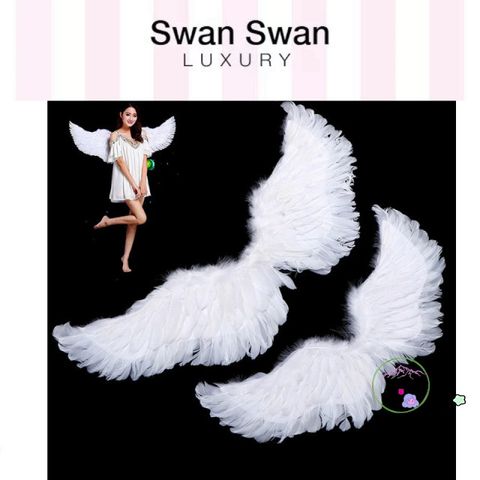 Cánh Thiên Thần Trắng Cho Bé - Lông Vũ Mềm Mại Dành Cho Tiệc Halloween, Trang Phục Hóa Trang, Đạo Cụ Sáng Tạo