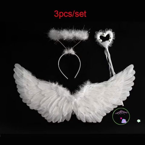 Bộ Trang Phục Cánh Thiên Thần Đen Đỏ - Phụ Kiện Hóa Trang Ma Quái Halloween, Cánh Quỷ và Sừng Lông ấn tượng cho Cosplay