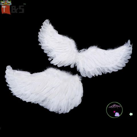 Cánh Thiên Thần Trắng Hóa Trang Cho Trẻ Em - Dây Đeo Đàn Hồi, Trang Trí Tiệc Giáng Sinh và Lễ Hội