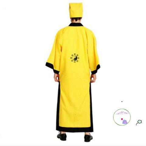 Bộ Trang Phục Pháp Sư & Đạo Sĩ Vàng - Hoá Trang Cosplay Cao Cấp, Áo và Mũ Thần Thoại Cho Các Dịp Tiệc, Halloween