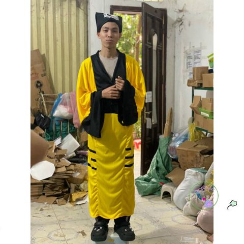 Bộ Trang Phục Pháp Sư Nhiều Màu Sắc - Hóa Trang Lâm Chánh Anh Độc Đáo Cho Người Lớn, Bao Gồm Áo, Mũ và Lá Bùa