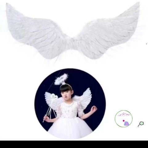 Cánh Thiên Thần Hóa Trang - Đạo Cụ Biểu Diễn Nghệ Thuật Lông Vũ Đen Trắng Nhiều Kích Thước 60cm, 80cm, 110cm