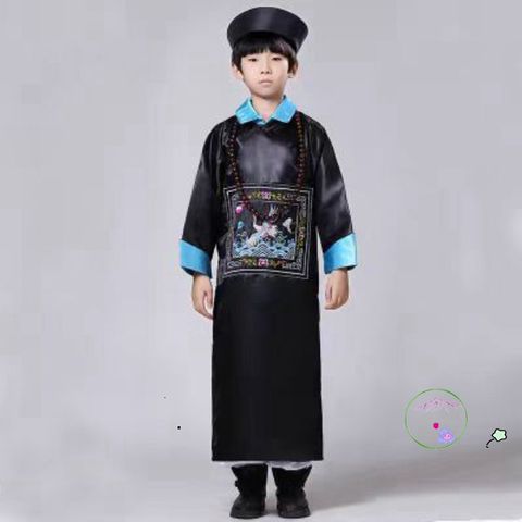 Bộ Trang Phục Halloween Ma Cương Thi Đỏ Đen Cho Trẻ Em - Áo Nón Halloween Độc Đáo 2025