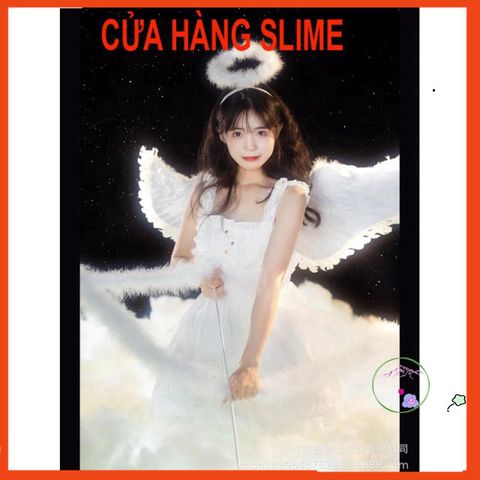 Bộ Cánh Thiên Thần Hóa Trang Nhiều Màu - Phụ Kiện Cosplay Halloween cho Trẻ Em và Người Lớn - Chất Liệu Lông Vũ Cao Cấp