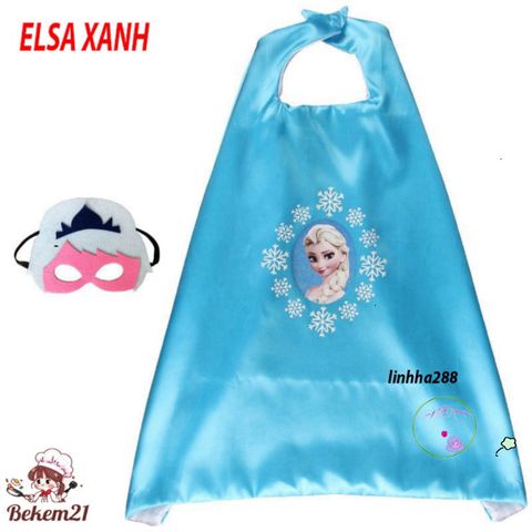 Bộ Trang Phục Công Chúa Elsa & Anna Kèm Mặt Nạ - Thời Trang Hóa Trang Halloween Cho Bé 2-8 Tuổi