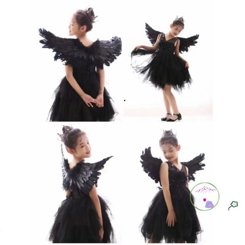 Cánh Thiên Thần Lông Vũ Hóa Trang - Set Đồ Chơi Công Chúa cho Trung Thu, Halloween, Tết và Tiệc Hóa Trang, Quà Tặng Độc Đáo
