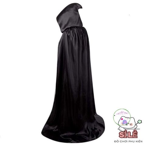 Áo Choàng Phù Thủy Harry Potter - Halloween Đen Huyền Bí, Chất Liệu Mềm Mại, Kích Thước Dài Phù Hợp Cho Người Lớn và Trẻ Em