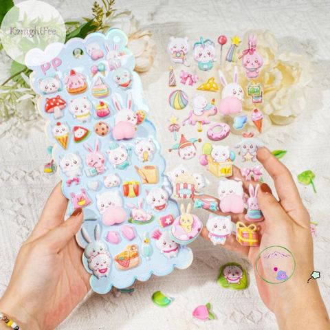 Miếng Dán 3D Hoạt Hình Động Vật K2nightFee - Phụ Kiện Trang Trí Điện Thoại Dễ Dàng & Độc Đáo, Giảm Căng Thẳng