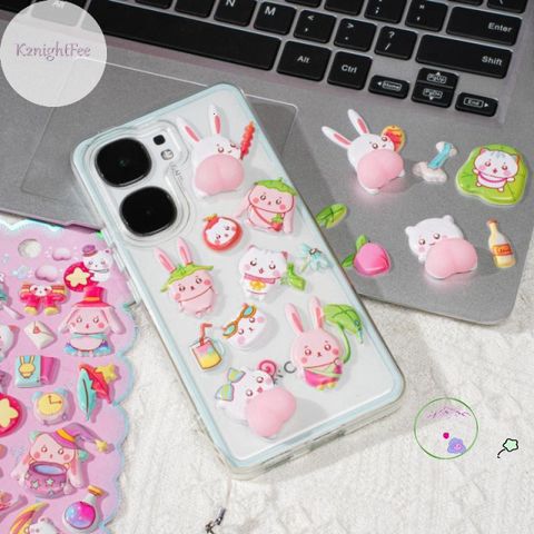 Miếng Dán 3D Hoạt Hình Động Vật K2nightFee - Phụ Kiện Trang Trí Điện Thoại Dễ Dàng & Độc Đáo, Giảm Căng Thẳng