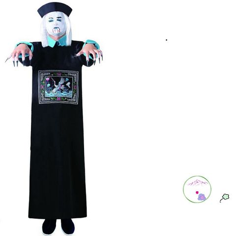 Bộ Trang Phục Cương Thi Halloween Cho Người Lớn - Áo Choàng, Nón, Móng Tay - Phù Hợp Cho Đêm Hội Hóa Trang Kinh Dị