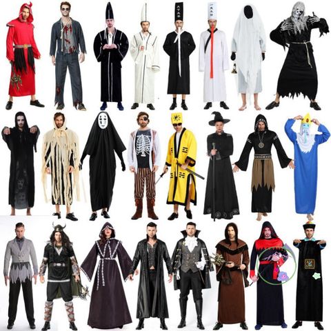 Bộ Đồ Hóa Trang Halloween Hắc Bạch Vô Thường - Thời Trang Kinh Dị Cho Người Lớn, Phục Trang Cosplay Độc Đáo