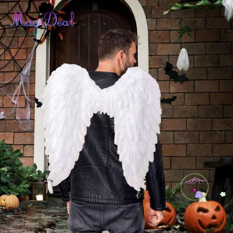Cánh Thiên Thần Halloween 3D - Phụ Kiện Cosplay Lông Vũ Mềm Mại Cho Tiệc Tùng và Lễ Hội Hóa Trang
