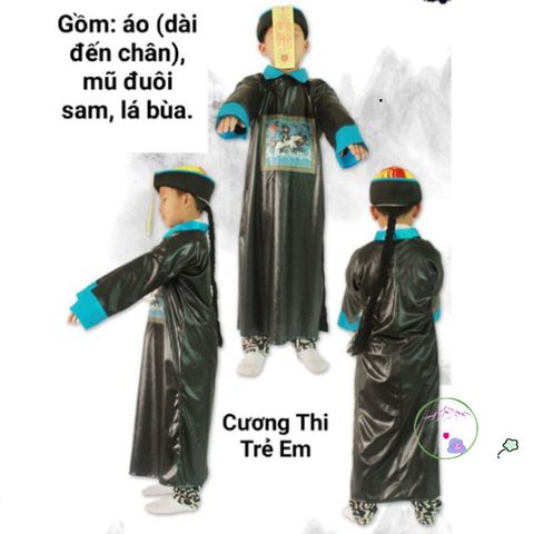 Bộ Trang Phục Hóa Trang Cương Thi Ngộ Nghĩnh Cho Bé - Đồ Hóa Trang Halloween Dễ Thương và Ấm Áp