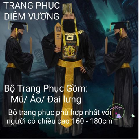 Bộ Đồ Hóa Trang Halloween Cương Thi & Pháp Sư - Trang Phục Cosplay Huyền Bí Cho Trẻ Em, Giao Hàng Tận Nơi