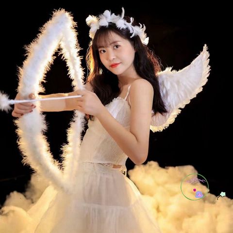 Cánh Thiên Thần Trắng Mềm Mại Cosplay Halloween cho Trẻ Em và Người Lớn - Phụ Kiện Thời Trang Thần Tình Yêu, Đủ Màu Sắc