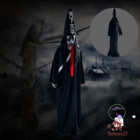 Bộ Trang Phục Halloween Hắc Bạch Vô Thường - Đồ Hóa Trang Kinh Dị Cho Trẻ Em - Phán Quan, Diêm Vương, Cương Thi, Vô Diện
