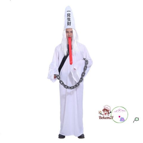 Bộ Trang Phục Halloween Hắc Bạch Vô Thường - Đồ Hóa Trang Kinh Dị Cho Trẻ Em - Phán Quan, Diêm Vương, Cương Thi, Vô Diện