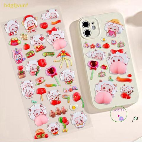 Miếng Dán Cừu Con 3D Mềm Mại - Trang Trí Điện Thoại Dễ Thương Cho Bé Gái - Quà Tặng Độc Đáo