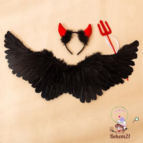 Bộ Cánh Thiên Thần và Quỷ Dành Cho Bé Gái - Phụ Kiện Trang Trí Hóa Trang Đáng Yêu Cho Tiệc Giáng Sinh và Halloween