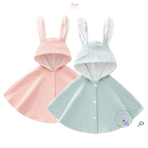 Áo Choàng Chống Nắng Tai Thỏ Hinata AC001 - Bảo Vệ Da Trẻ Tốt Nhất, Chất Liệu Thoáng Mát, Dễ Thương, Nhật Bản, Cho Bé 90-120cm