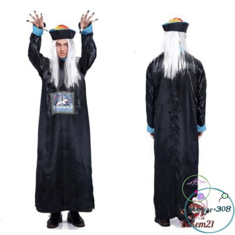 Bộ Hóa Trang Halloween Cho Người Lớn - Cương Thi, Hắc Bạch Vô Thường & Pháp Sư Diêm Vương - Trang Phục Độc Đáo Cho Tiệc Hóa Trang