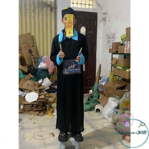Bộ Hóa Trang Halloween Cho Người Lớn - Cương Thi, Hắc Bạch Vô Thường & Pháp Sư Diêm Vương - Trang Phục Độc Đáo Cho Tiệc Hóa Trang