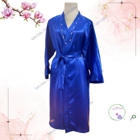 Áo Choàng Tắm Spa Lụa Cao Cấp Phong Cách Hàn Quốc - Thoáng Mát, Thích Hợp Cho Nam Nữ, Tiện Dụng Trong Spa Và Làm Đẹp