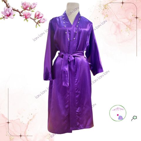 Áo Choàng Tắm Spa Lụa Cao Cấp Phong Cách Hàn Quốc - Thoáng Mát, Thích Hợp Cho Nam Nữ, Tiện Dụng Trong Spa Và Làm Đẹp