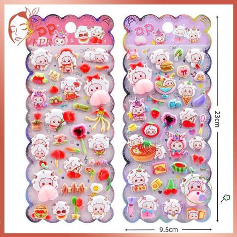Miếng Dán Thêu 3D Hình Thú Cừu Dễ Thương Trang Trí Điện Thoại - Quà Tặng Đáng Yêu Cho Bé Gái, Giải Tỏa Căng Thẳng
