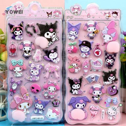 Miếng Dán 3D Hoạt Hình Dễ Thương YOWEI - Trang Trí Điện Thoại Doremon Cho Bé Gái - Hình Dán Bong Bóng Ngộ Nghĩnh