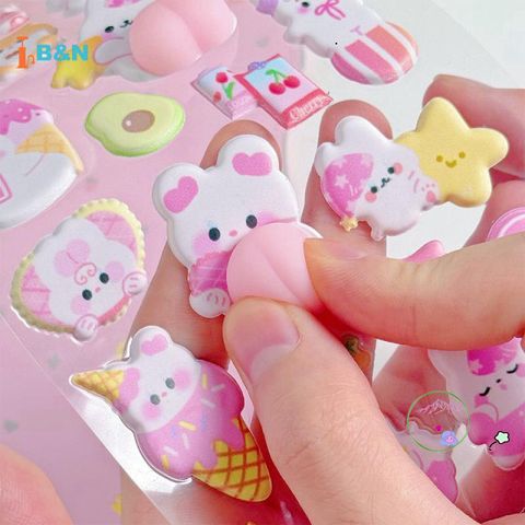 Miếng Dán Hoạt Hình 3D Kawaii XeR - Trang Trí Điện Thoại Cho Trẻ Em, Quà Tặng Vui Nhộn và Sáng Tạo, Chất Liệu An Toàn