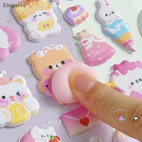 Miếng Dán Hình Kawaii 3D Ngộ Nghĩnh Trang Trí Điện Thoại - Quà Tặng Dễ Thương Cho Trẻ Em